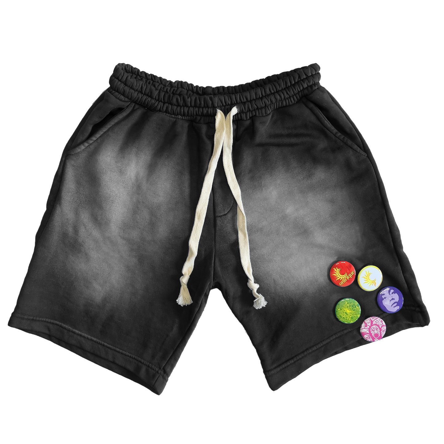 Onirique Blanco Washed Shorts Black