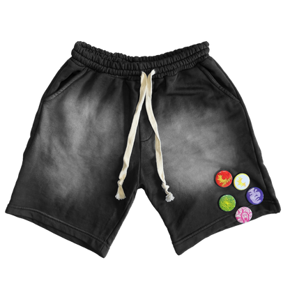 Onirique Blanco Washed Shorts Black